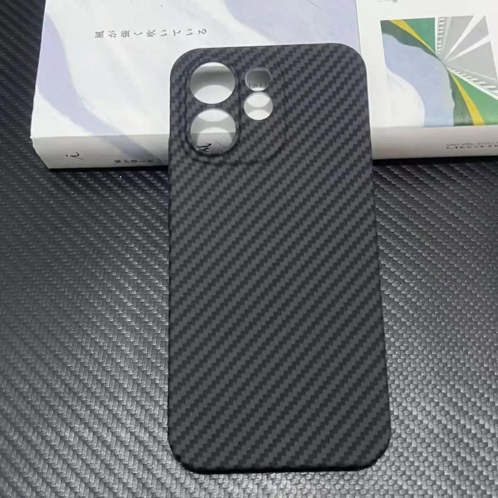 Ультратонкий чехол для телефона с матовым рисунком из углеродного волокна для OPPO Reno 15 15 Pro, Бизнес-чехол из жесткого ПК, Устойчивый к отпечаткам пальцев, Бампер