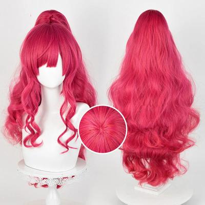 Парик для косплея Pinkie Pie, 2 стиля, аниме Pinkamena Diane Pie, длинные красные вьющиеся термостойкие синтетические волосы, парики на Хэллоуин + шапочка для парика