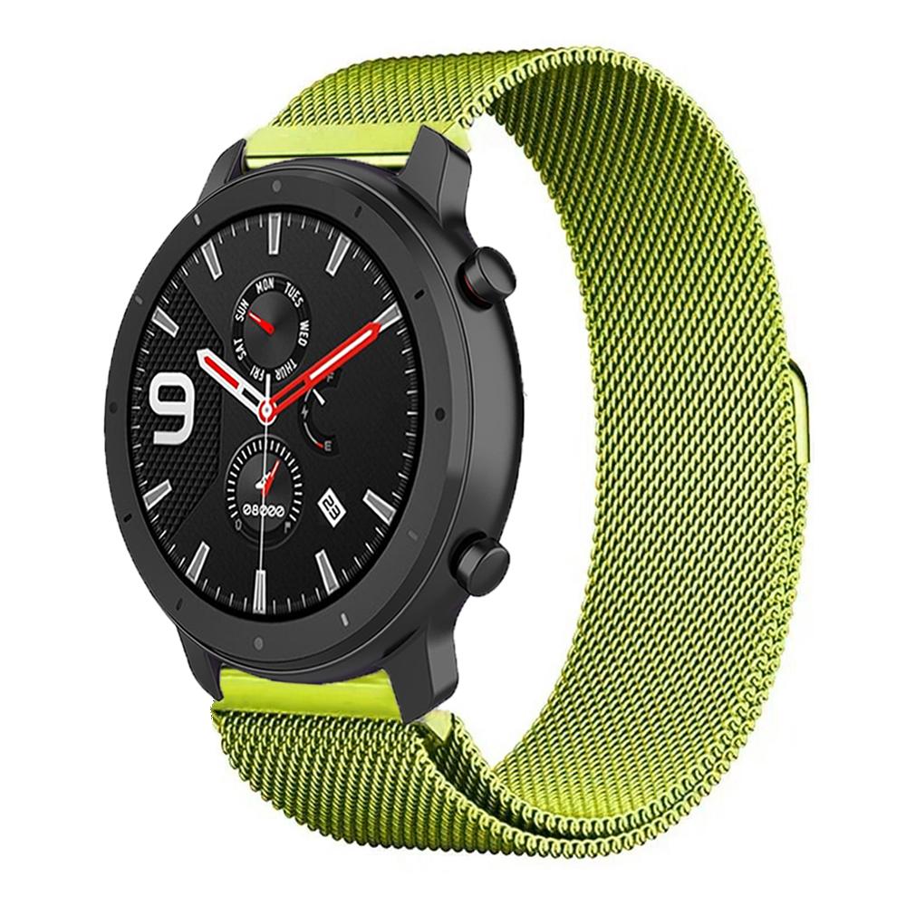 20 мм 22 мм Магнитный миланский ремешок для Amazfit Active 2/GTS 4 3 mini/GTR 47 мм Металлический браслет для Amazfit Balance 2 1/Bip 6 Ремень