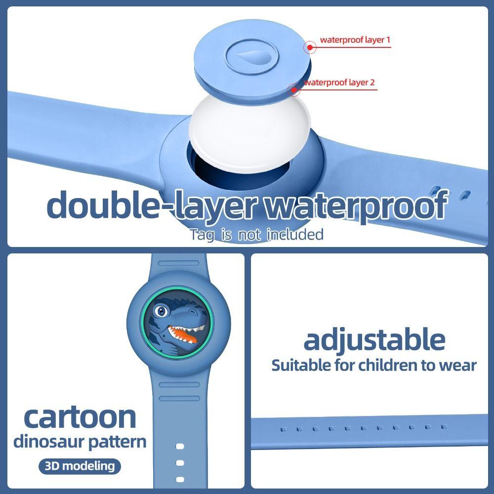 Waterproof Child Wristband Silicone Tracker Holder Strap for AirTag Tracker Accessories