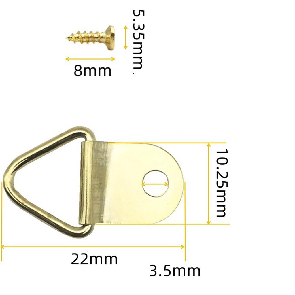 Metal Photo Picture Frame Wall Mount Hanger Hook Hanging Ring Small Ring Picture Hangers with Screws