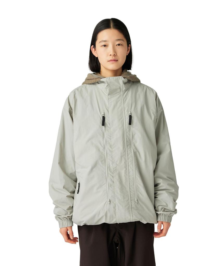 Snow Peak Nylon Tussah Utility Storage Jacket Light Size Outerwear for Men and Women JK-25AU008, Grey, S,