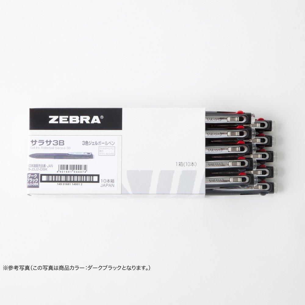 Zebra Шариковая ручка Sarasa 3B, 0,5 мм, 3 цвета, темно-синяя, упаковка 10 шт., B-J3J2-NV