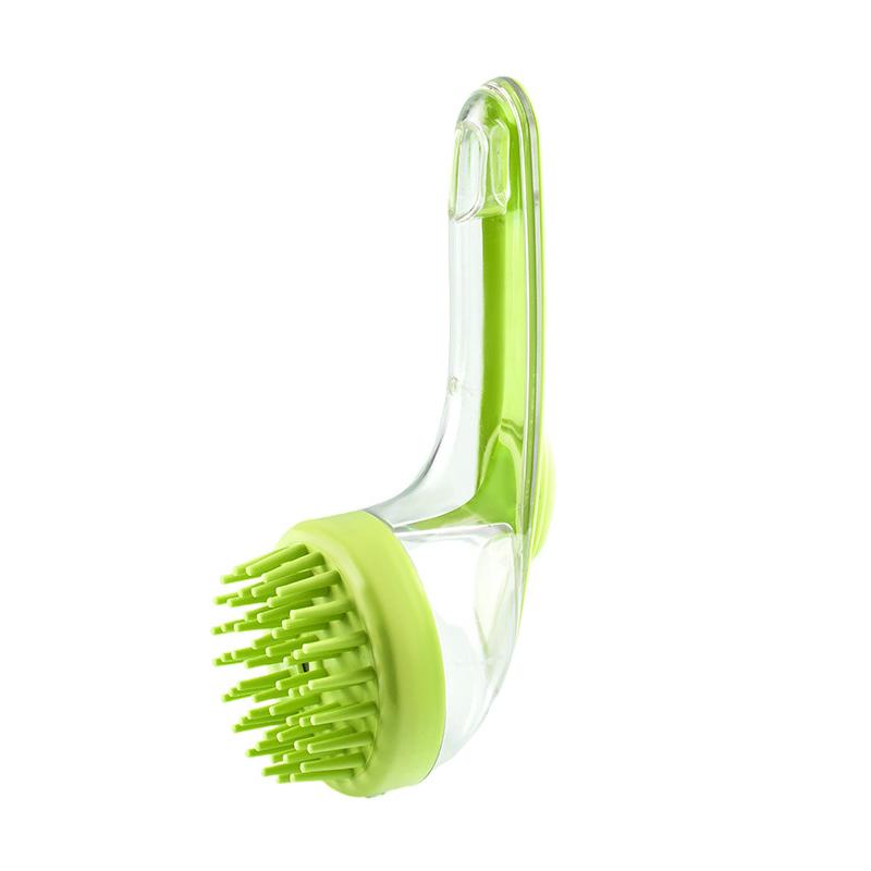 Pet Bathing Brush Long Handle Plastic Dog Bath Brush Soft Silicone Massage Brush Easy Clean Cat Hair Comb