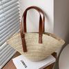 Summer Large Capacity Bag Women's New Style Small Woven Women's Bag Fashion Shoulder Bag Vegetable Basket Versatile Straw Woven