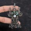 Seraphinite Pendant Copper Wire Wrapped Jewelry Gemstone Pendant Handmade Pendant Deer Face Pendant Rainbow Moonstone Pendant Gifts For Wife