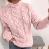 Women's Fashion Casual Fall Winter Solid Color Print Long Sleeve Half Turtleneck Sweaters