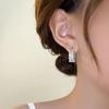 ZAKOL Korean Fashion Hoop Earring Inlaid Shiny Square Crystal Zircon Ear Accessories Party Zircon for Women