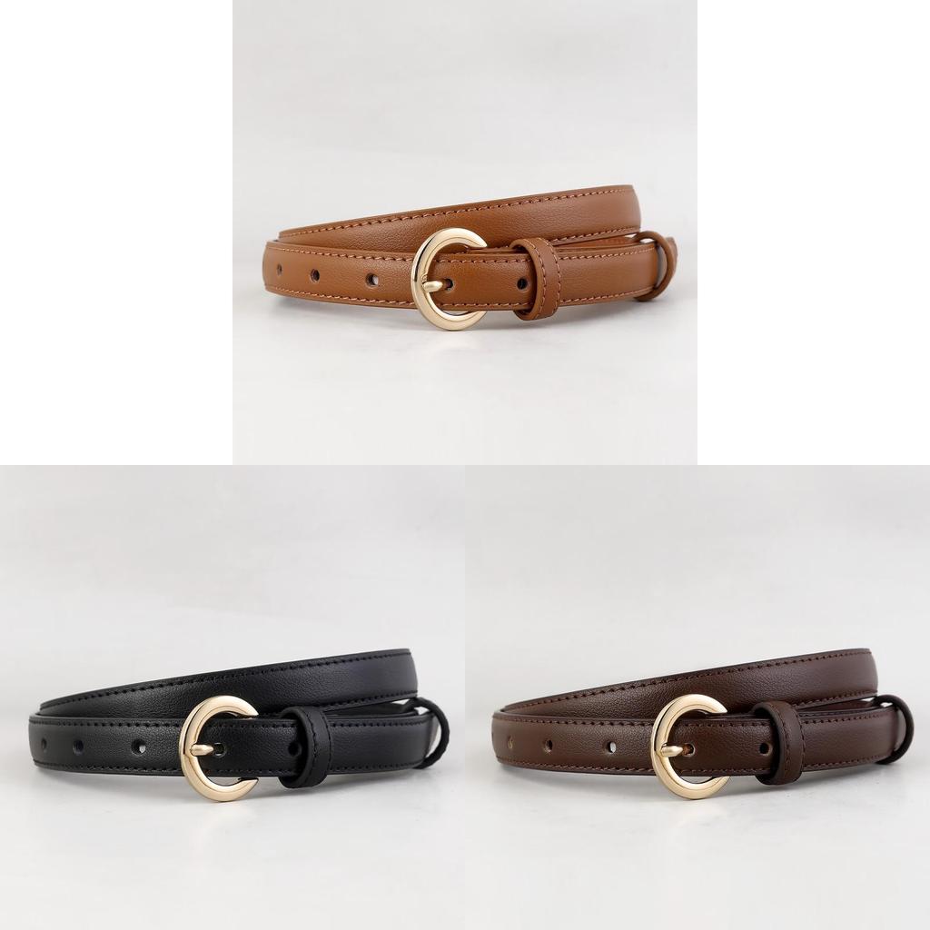 Leather Womens Belt With Alloy Pin Buckle For Casual Dress And Business Attire