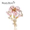 Enamel Lily Flower Brooches for Women Unisex Glamour Plant Pins 4-color Available Casual Party Accessories Gifts
