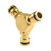 Tee Coupler Fitting - CELLFAST - 52-845 - Durable Brass - Max Pressure 6 Bar - Garden Watering