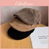 Solid Simple Color Suede Women Casual Beret For Autumn And Winter Daily Use