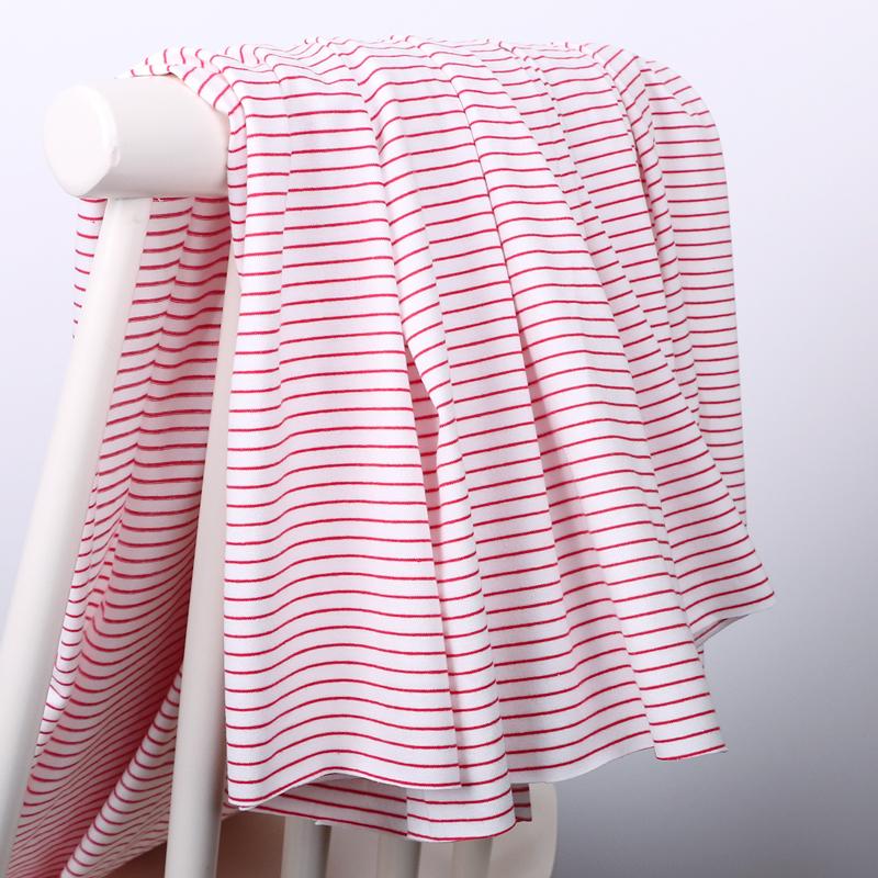 Широкая полоска 1 мм 100% хлопок вязаный эластичный трикотаж для шитья одежды своими руками ткань 165 см шириной 100% ткань домашний текстиль ткань для шитья