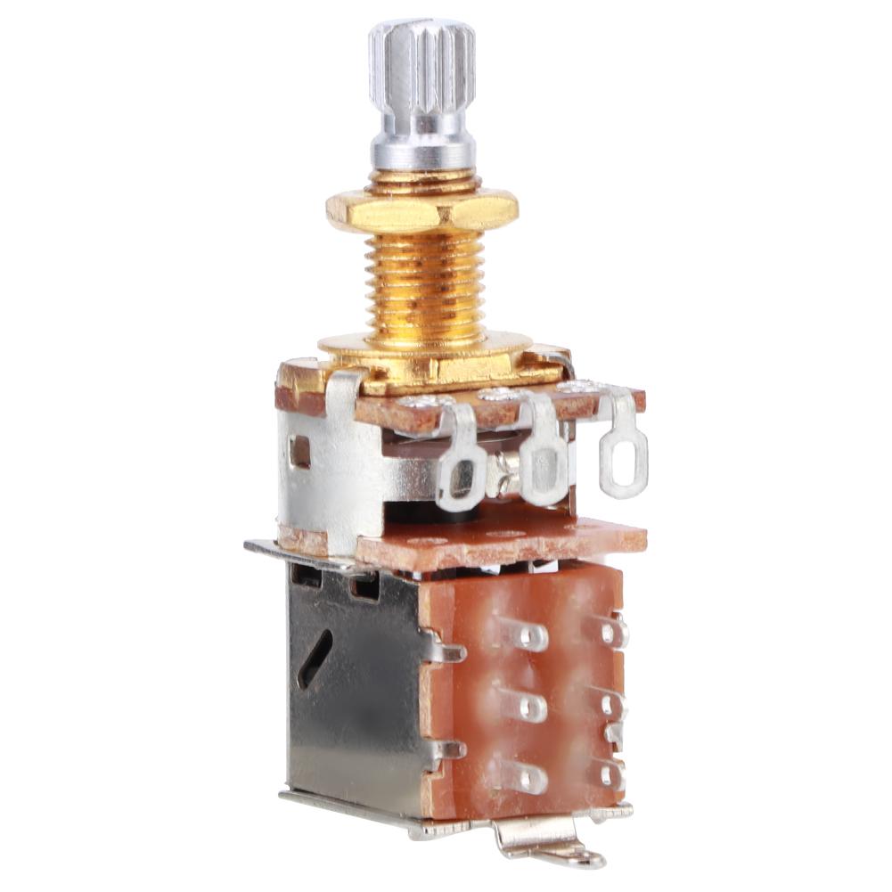 Guitar Control Pot Tone Potentiometer Electric Guitar Bass Push Pull 18mm Shaft Length a500kGold