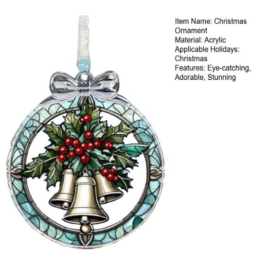 Колокольчик из витражного стекла Маленький колокольчик Ловец солнца Окно Рождественская елка Подвесные украшения