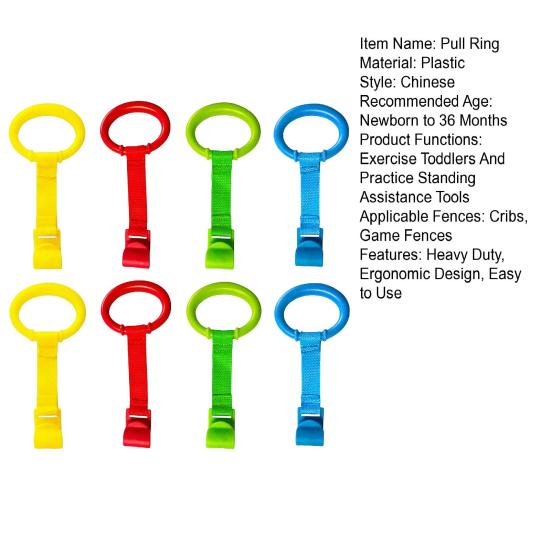 Yousheng 1/2/4/6/8 шт. детские подтягивающиеся кольца для малышей, помощники при ходьбе, практические упражнения, вспомогательный инструмент, кольца для стояния, манеж для детской кроватки, подвесное кольцо