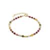 Bracelet - LUXENTER - Dirrim - Argent 925 - Or Jaune 18K - Cristaux Multicolores