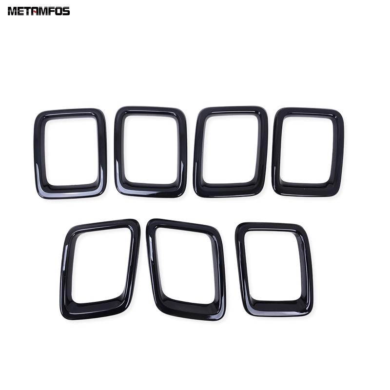 Accessories For Jeep Compass 2017 2018 Front Upper Bumper Grille Racing Grill Cover Trim Decoration Frame Car Styling