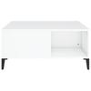 Vidaxl Stolik Kawowy, Biały 80X80X36,5 Cm, Materiał Drewnopochodny