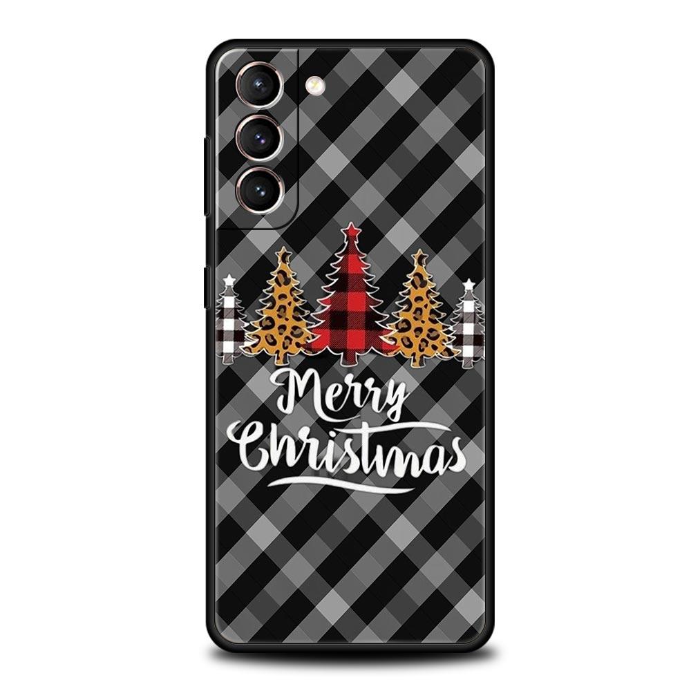 Чехол для телефона Merry Christmas для Samsung Galaxy S26 S25 S24 S23 S22 S20 S21 FE Ultra S25 Edge Plus 5G Мягкий ТПУ Корпус Fundas