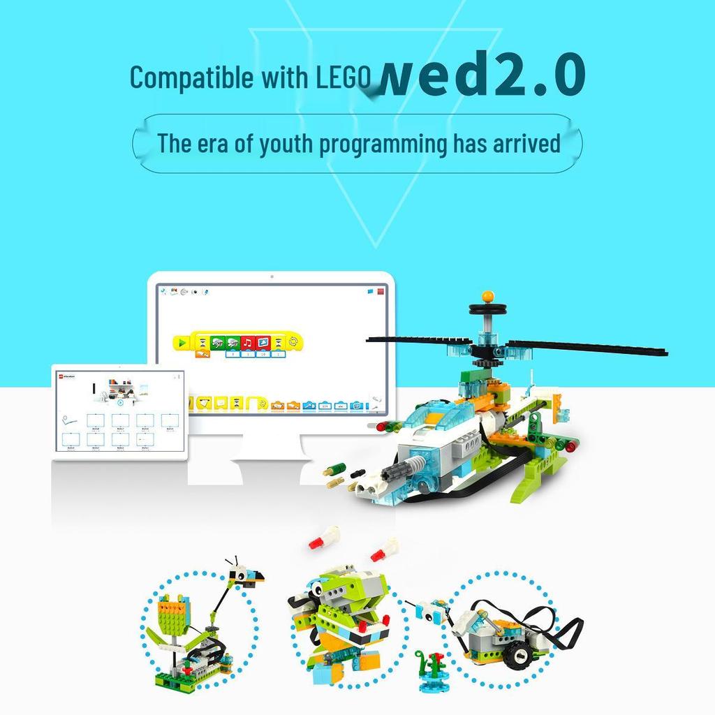Программируемые блоки WeDo: Совместимо с роботом LEGO WeDo 2.0 45300 и хостом мотора WeDo
