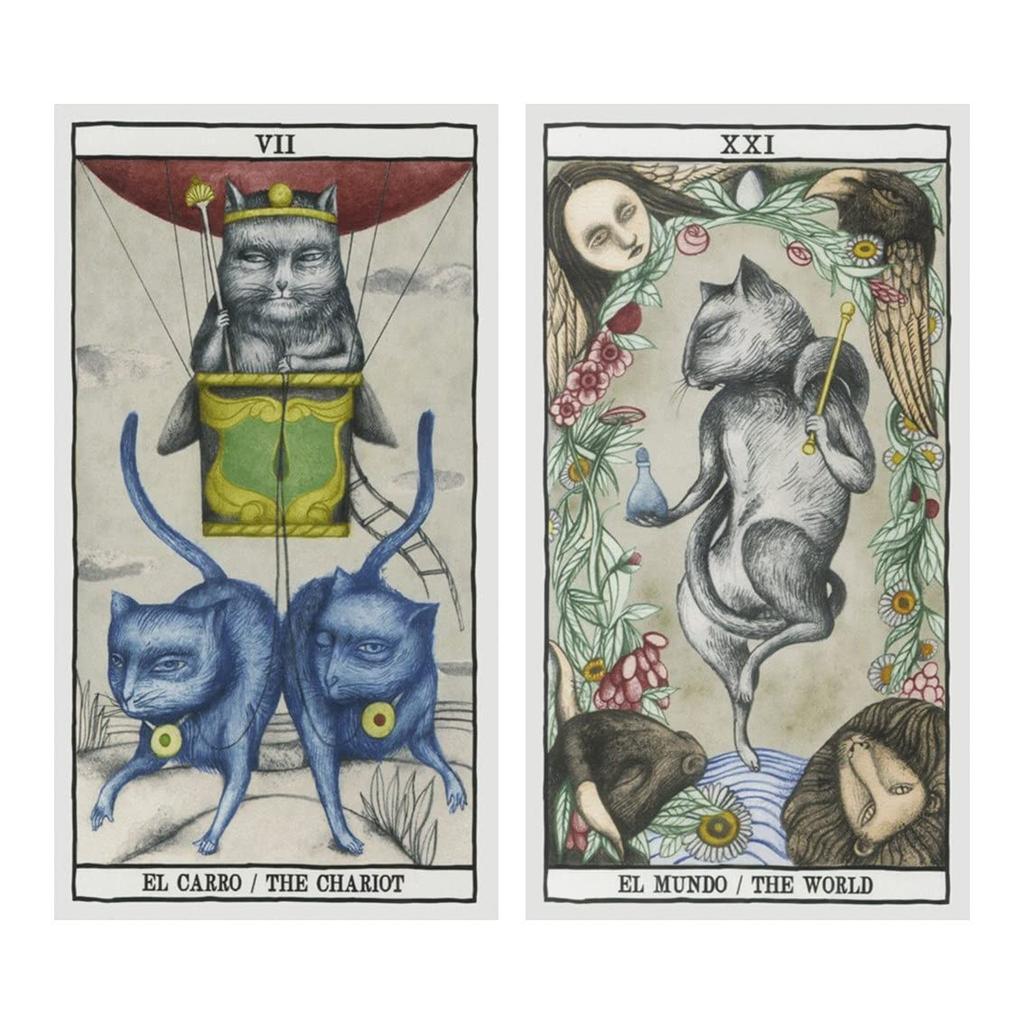 Kancharo Набор карт Таро включает японские карты Таро, инструкции, мешочек, 78 карт (Таро Кошек) - & (аутентичный)