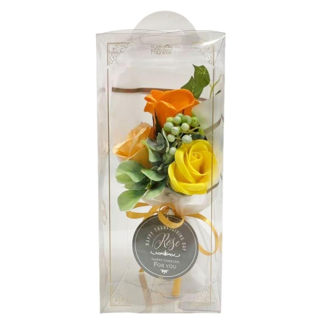 Soap Flower Bath Salts Bouquet Bath Flower Mini Bouquet ROSE YE Yellow Gift 775789 Q-FLA