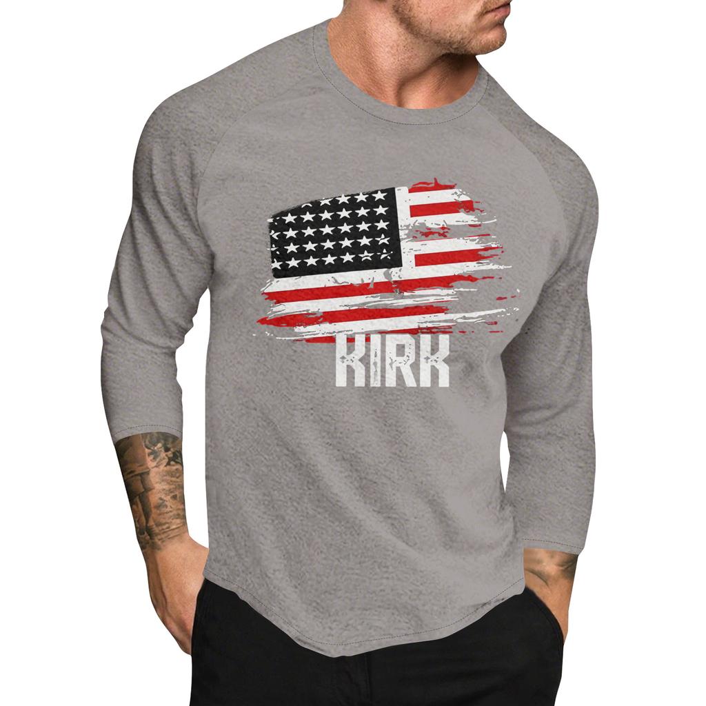 Casual Printed Raglan Sleeve Men's Long Sleeve Top