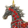 Horse Christmas Ornaments Sparkly Rhinestone Horse Car Rear View Mirror Charm 2D Flat Acrylic Auto Hanging Pendant Horse Lover Gifts for Women Men