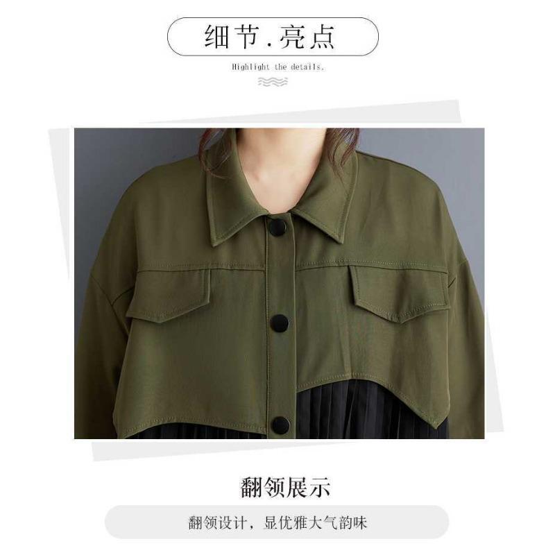 Нишевое платье с длинным рукавом, свободного кроя, пэчворк, плиссированное