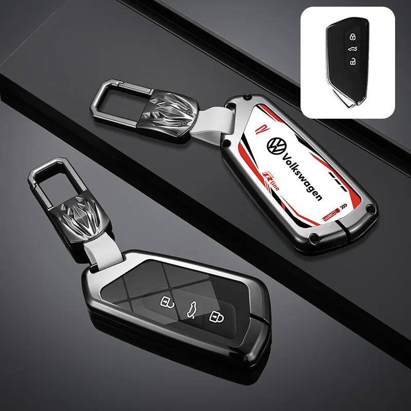 Для VW Сплав Цинка Чехол-Оболочка для Умного Ключа Автомобиля Полное Покрытие Для VW Volkswagen Golf 8 MK8 ID.3 ID.4 Защитный Брелок Авто Аксессуары