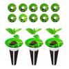 Hydroponic Plant Labels 1.7inch Round Plant Growth Basket Labels for Seedling Self-Adhesive Hydroponic Plant Stickers