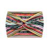 European and American Bohemian Elastic Cross Headband with Paisley Pattern and Knotted Design