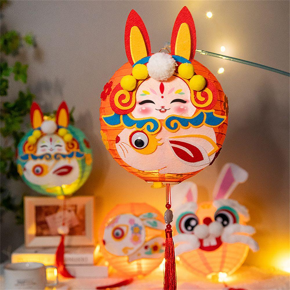 LED Light Material Package Festival Lantern Mid-Autumn Lantern Rabbit Lantern Rabbit Hanging Lamp
