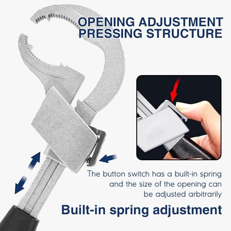 1Pcs/Set Multi-Function Sink Wrench Universal 81mm Large Opening Faucet Tool for Bathroom and Household Pipe Installation Repair