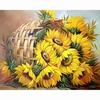 Полный квадратный дрель, алмазная живопись, набор, корзина, подсолнух, сделай сам, вышивка крестиком, домашний декор