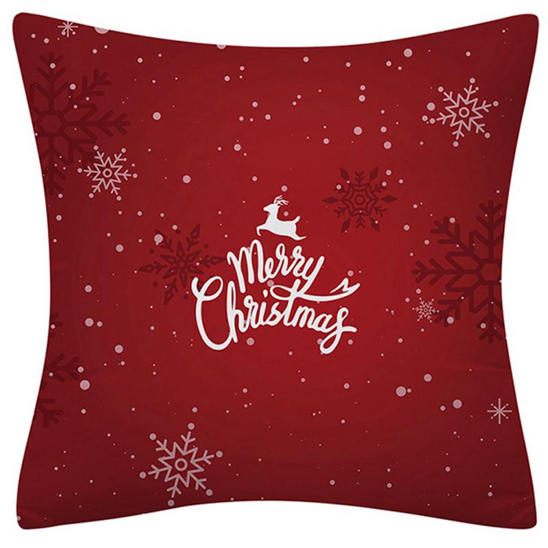 С Новым годом, рождественские украшения, принт, чехол для подушки, украшение для дома, гостиной, дивана, квадратная подушка, наволочка