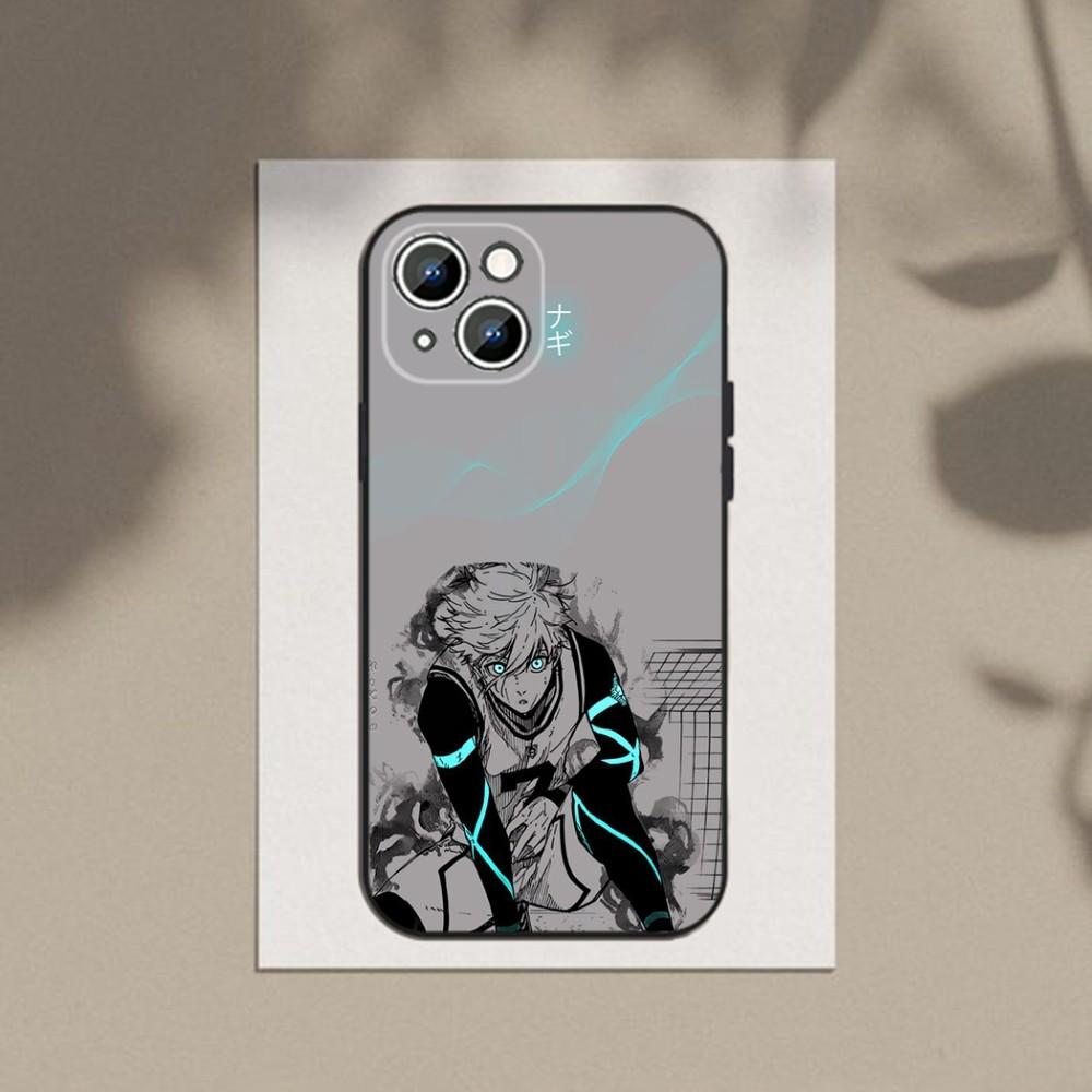 Аниме B-Blue L-Lock Чехол для телефона для Apple iPhone 15,14,13,12,11,XS,XR,X,8,7,Pro,Max,Plus,mini Силиконовый Черный Чехол