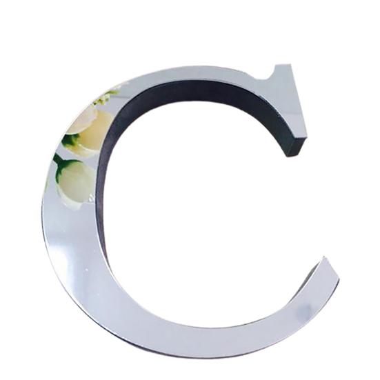 Популярные свадебные английские любовные письма домашний декор 3D зеркальные настенные наклейки алфавит рождественский декор ARI