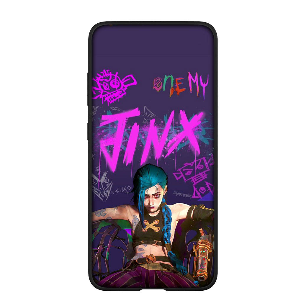 Для iPhone 16 15 Xiaomi Redmi Note 13 12 11 Pro Max X 9 14 Plus XR Samsung Galaxy A15 S24 S23 Huawei OPPO чехол аниме Arcanes игра Jinx Vi чехол для телефона