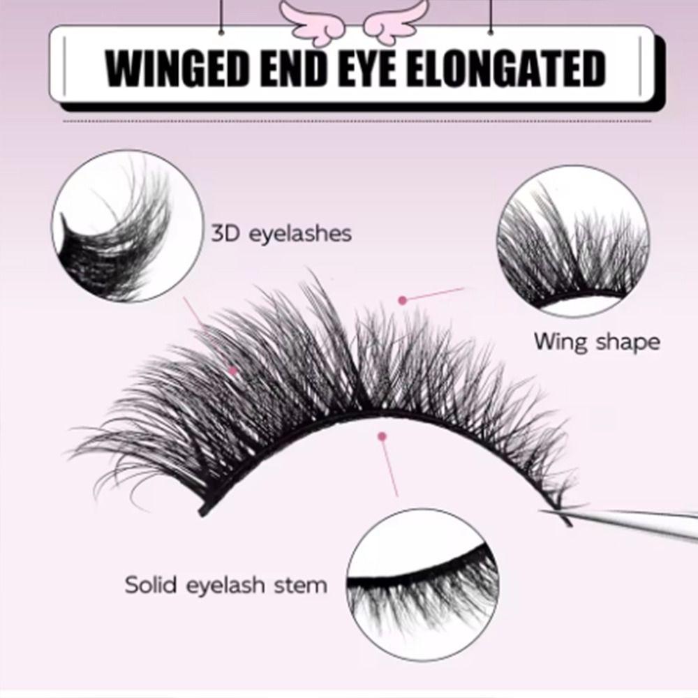 Накладные ресницы диагональные мушки накладные ресницы хвостик для глаз удлинение 3D искусственные норковые ресницы принадлежности для макияжа