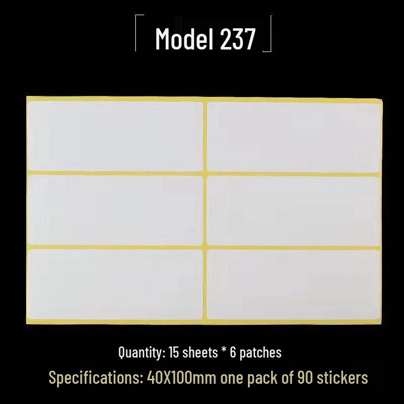 A5 Self-Adhesive Blank Label Stickers for Printing and Handwriting - White Name and Number Stickers