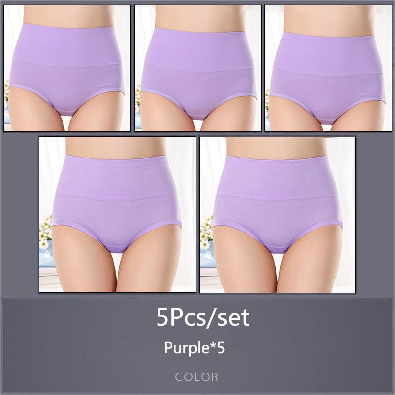 5 шт./компл. женские хлопковые трусики с высокой талией, мягкое дышащее удобное нижнее белье, большие размеры M-XXXXL