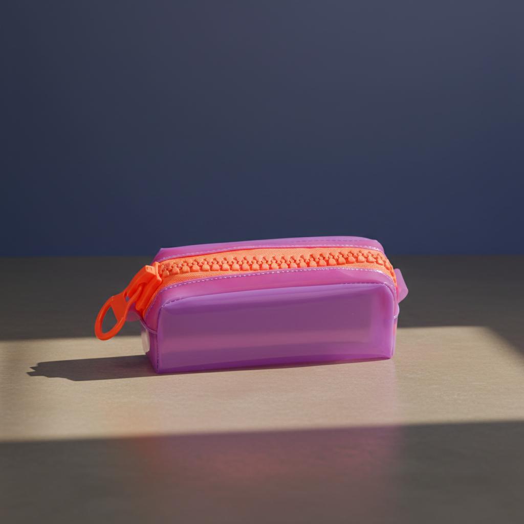 PVC Transparent Pencil Case For Girls Large Capacity Waterproof Stationery Organizer