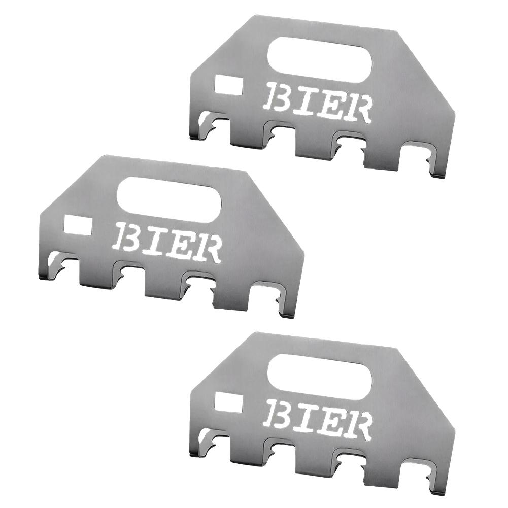 Stainless Steel Beer Bottle Opener & Holder Beer Bottle Caddy Holder Disposable Open Four Bottles Of Beer Parties Kitchen Tool