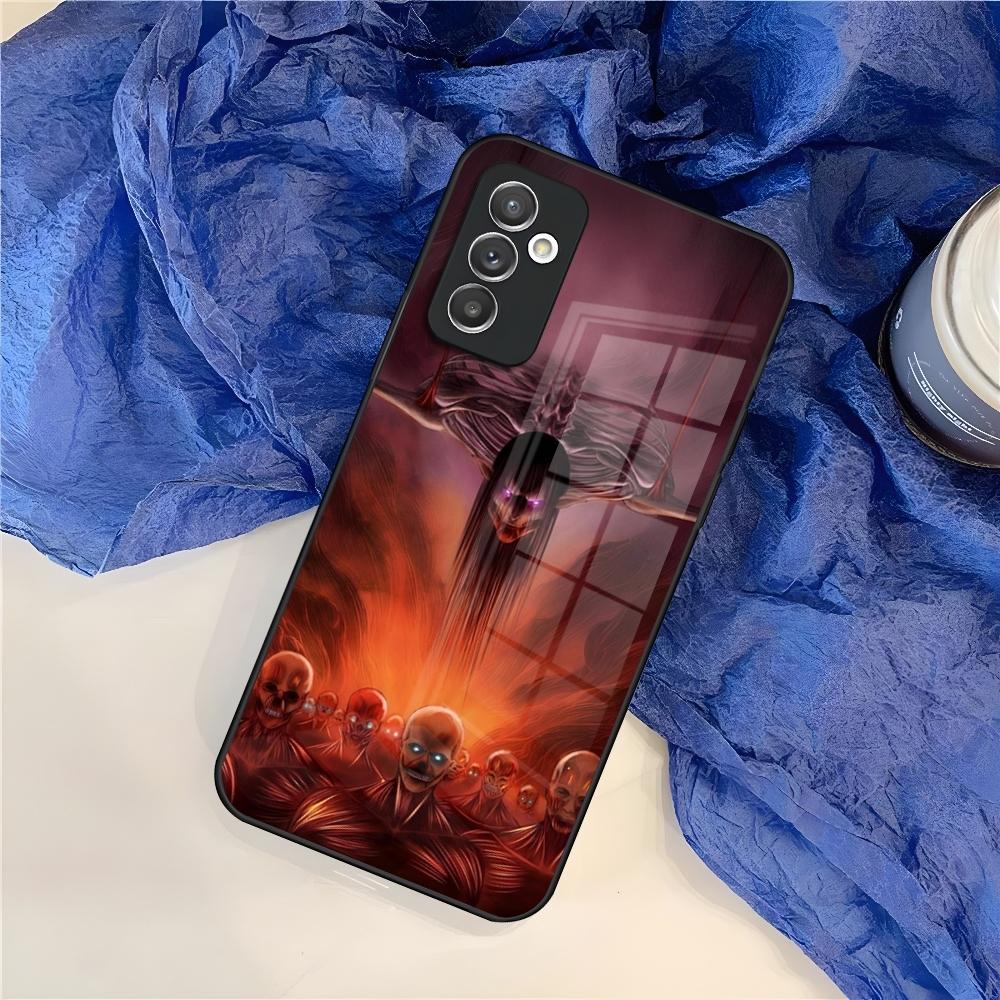 Чехол для телефона Атака Титанов для Samsung Galaxy S26 S25 S24 S30 S21 S23 S20 S22 Fe Pro Edge Ultra Plus стеклянная крышка