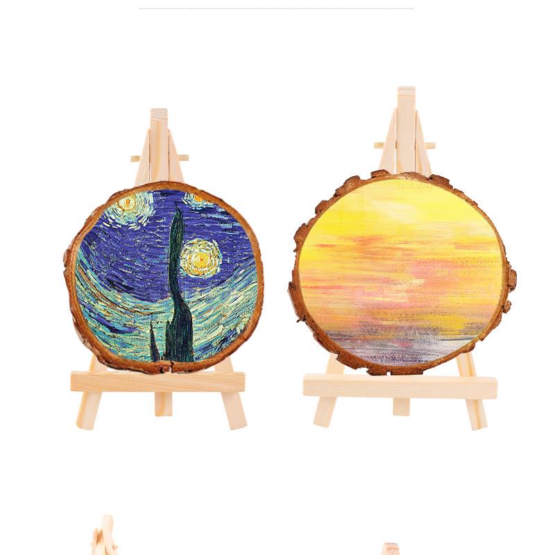 Mini Wooden Folding Easel for DIY Oil Painting and Display