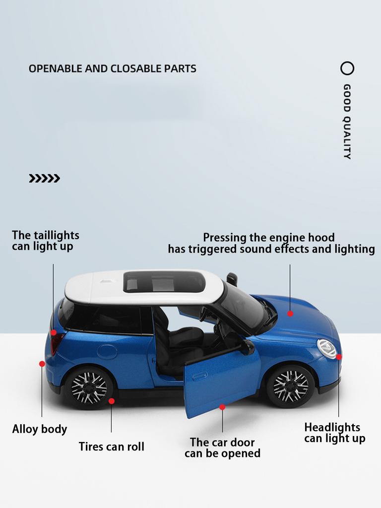 ОСО 1:28 модель автомобиля BMW MINI Cooper, металлическое украшение из цинкового сплава, коллекционный подарочный автомобиль