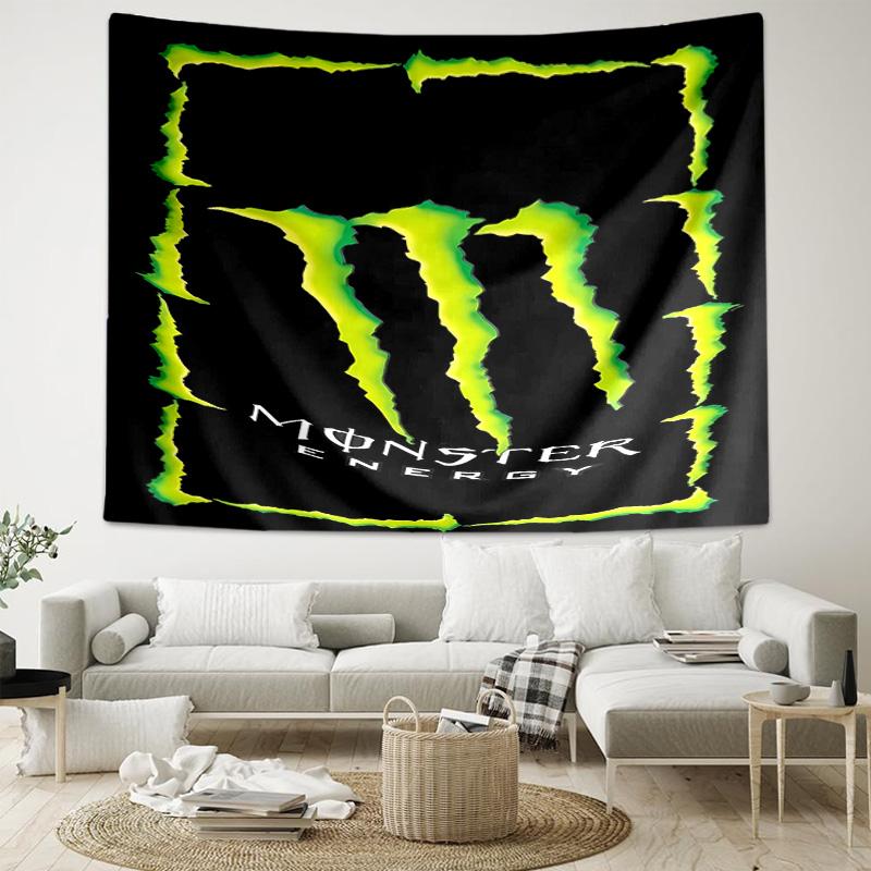 1 шт. Гобелен с логотипом Monster Energy, для гостиной, спальни, офиса, вечеринки, идеальный праздничный подарок