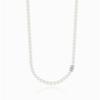 Godron Magnet Cream White Pearl Necklace (5mm) Llns25233S_S
